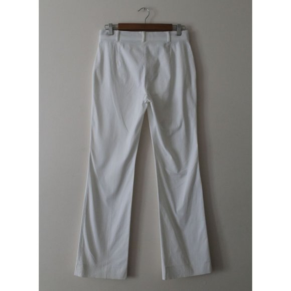 Max Mara Studio Armilla Cotton Gabardine Trousers White Size US 6 - Picture 5 of 11